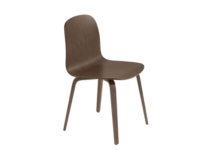 Visu Chair, wooden base, stained dark brown