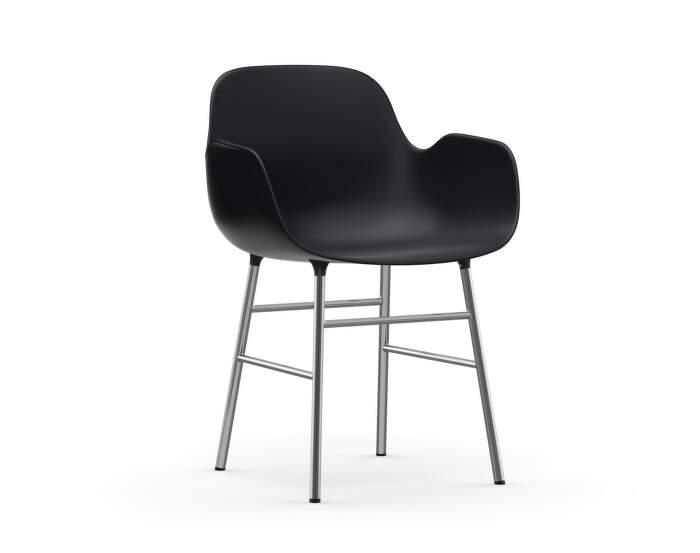 Form Armchair, black/chrome