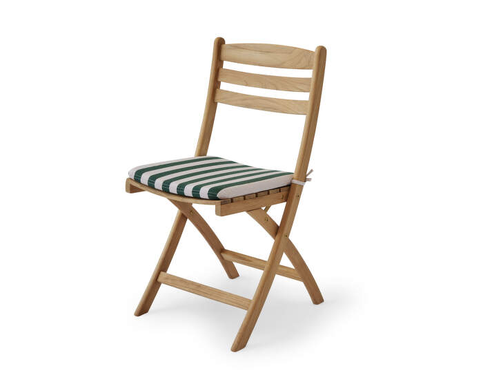 podsedak-Selandia Chair Cushion, apricot / green stripe