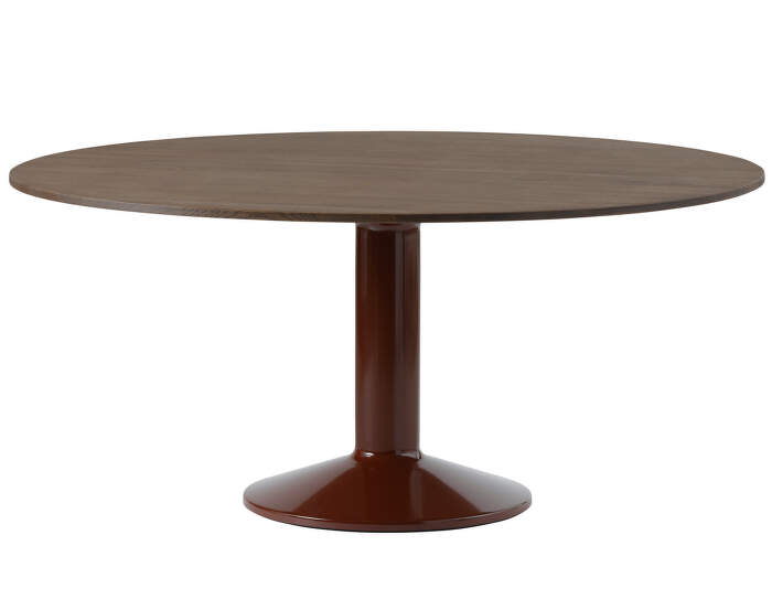 Stůl Midst Ø160, dark oak/dark red