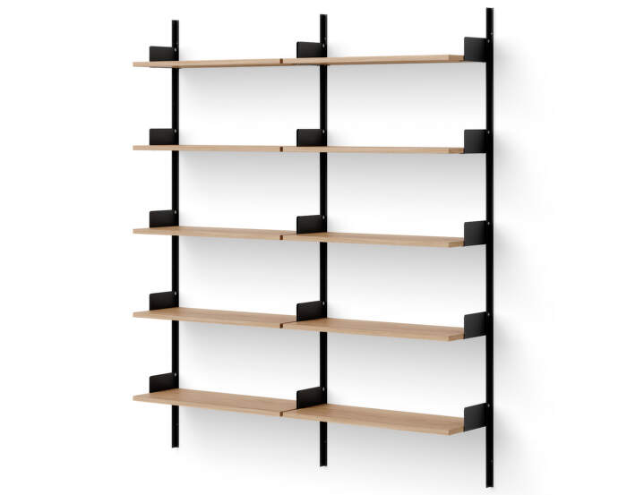 Policová sestava Library Shelf 1900, oak/black