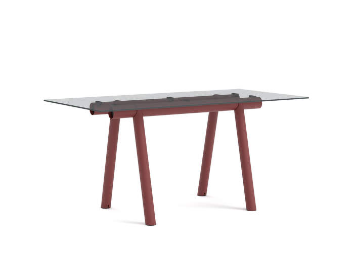 stul-Boa Table 220x110x105 cm, red / glass