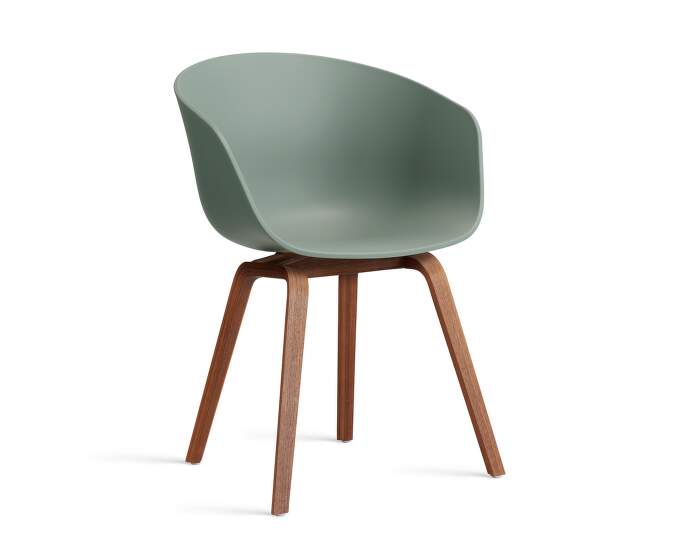 zidle-AAC 22 Chair Walnut, fall green