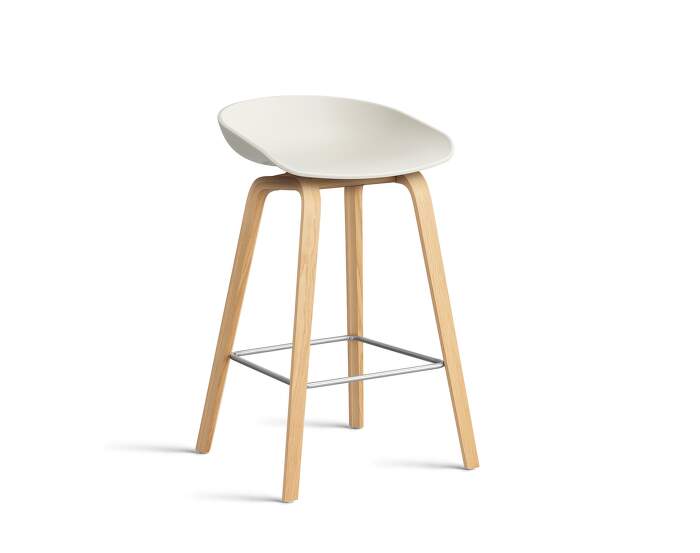 stolicka-AAS 32 Bar Stool Low Oak, melange cream