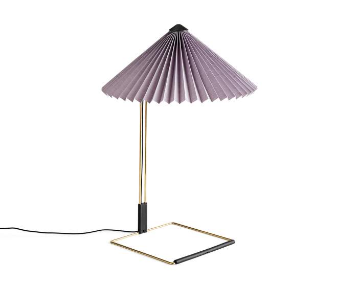 lampa-Matin 380 Table Lamp, polished brass / lavender