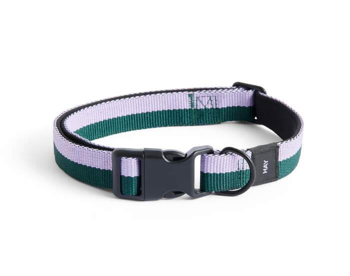 obojek-HAY Dogs Collar Flat M/L, lavender/green