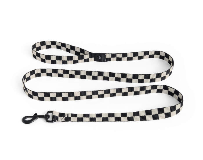 Vodítko Dogs Leash Flat M/L, black/white check