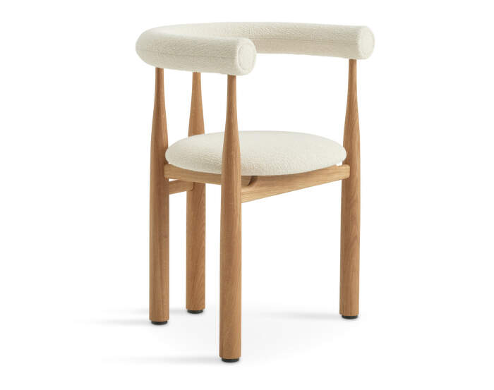 Čalouněná židle Bukowski, oak/Lana 24