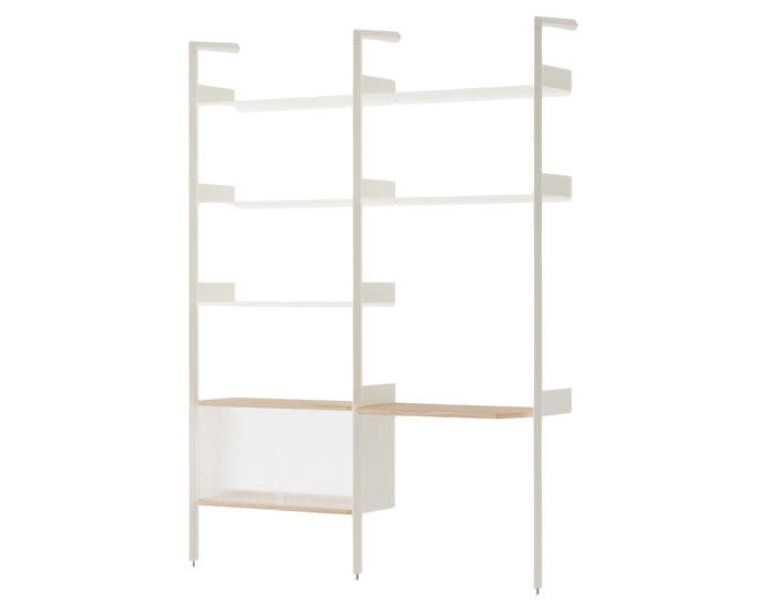 Policová sestava Rombe Konfigurace D, alabaster