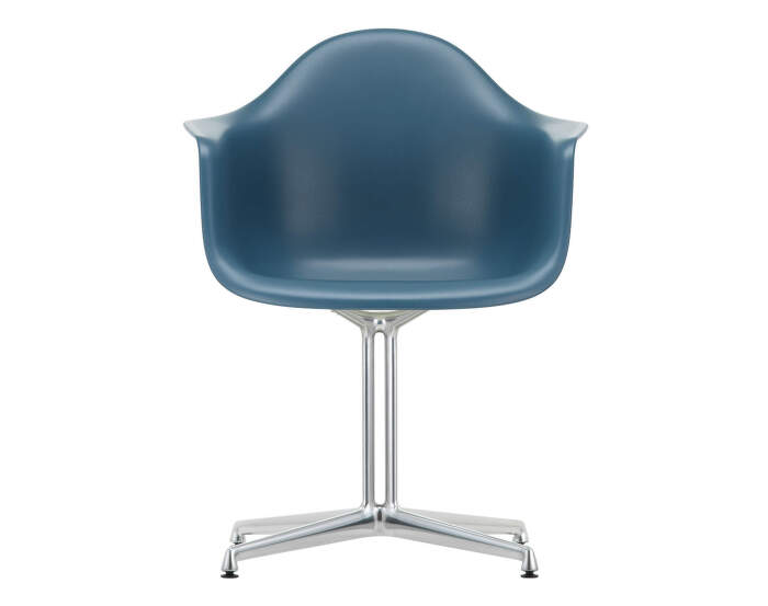 Židle Eames DAL, sea blue polished aluminium
