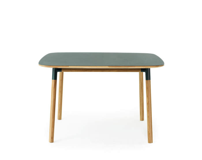 Stůl Form 120x120 cm, zelená/dub