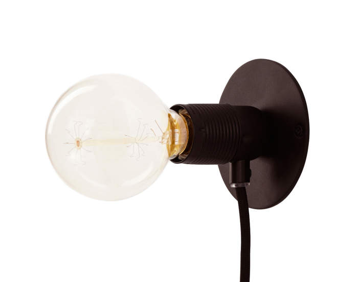 E27 Wall Light, Black