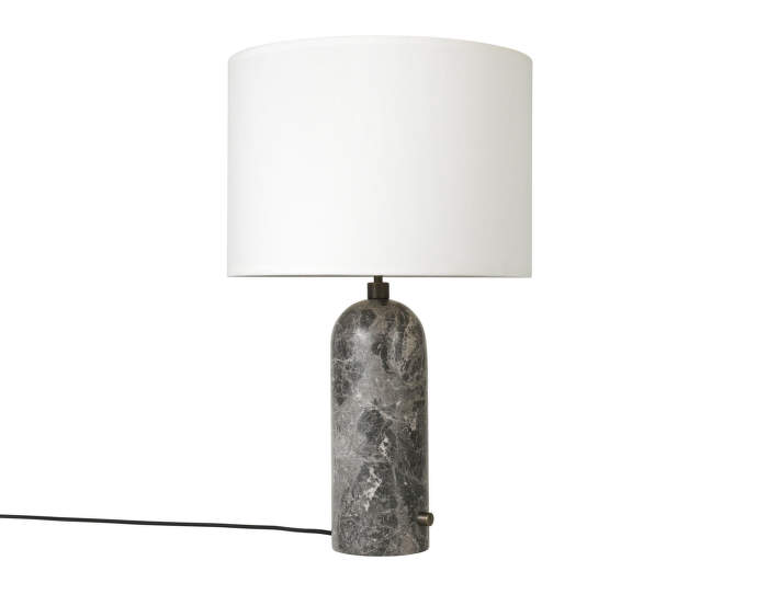 Stolní lampa Gravity large, grey marble, white