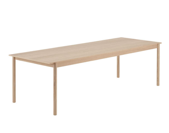 Linear wood table, 260 cm