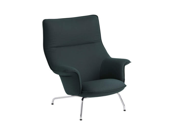 Doze-Lounge-Chair-dark-green-chrome