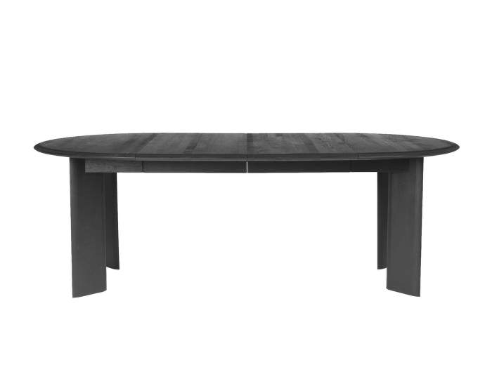 Bevel Table, Extendable X 2, black oiled oak