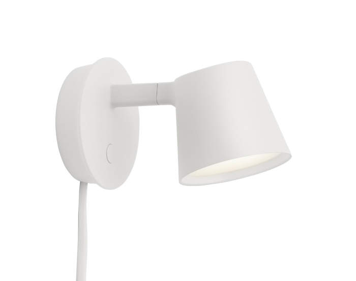 Tip wall lamp, white