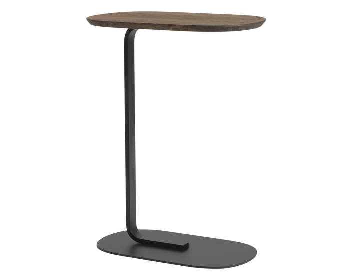 Relate Side Table 73,5 cm, solid smoked oak / black
