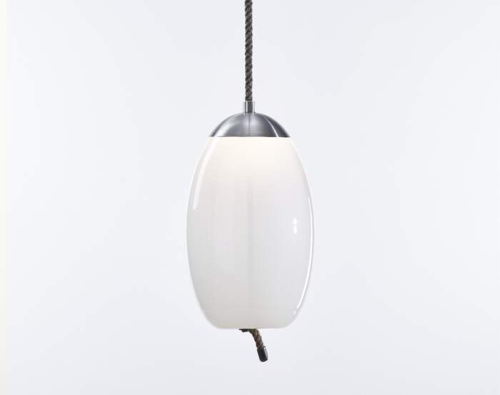 Svítidlo Knot Uovo PC1018  Lamp, opaline / stainless steel