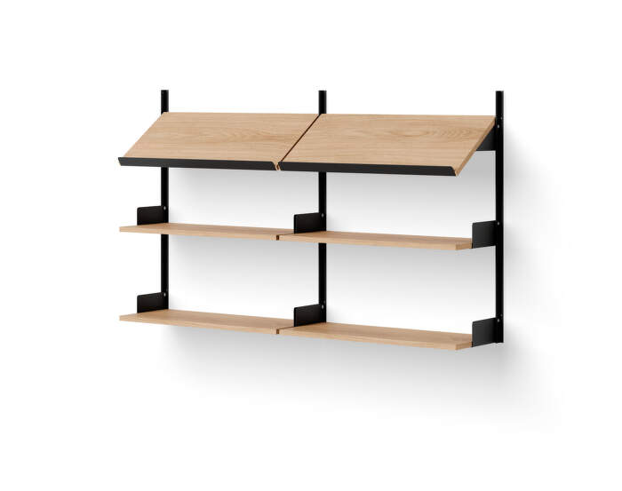 Policová sestava Office Shelf, oak/black