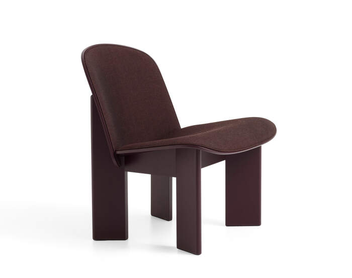 kreslo-Chisel Lounge Chair, dark bordeaux / Remix 373