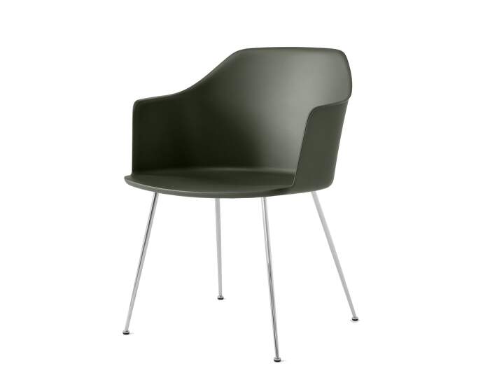 zidle-Rely HW33 Armchair, chrome/bronze green