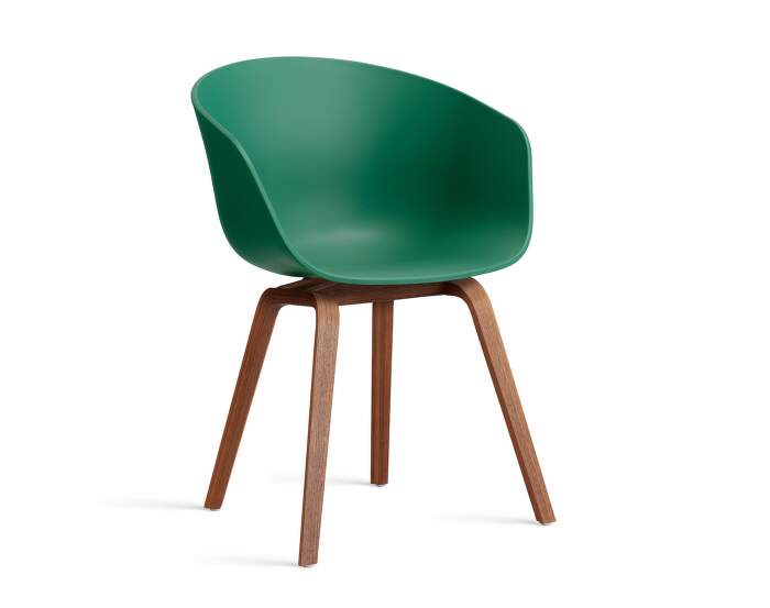 zidle-AAC 22 Chair Walnut, teal green