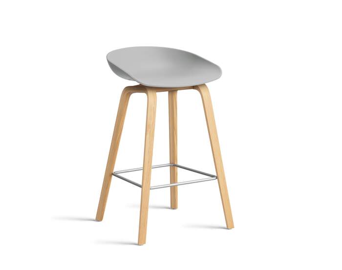 stolicka-AAS 32 Bar Stool Low Oak, concrete grey