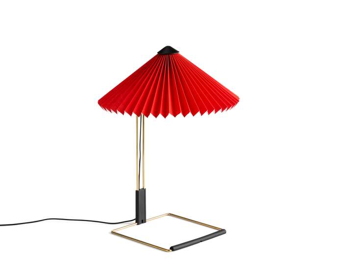 lampa-Matin 300 Table Lamp, polished brass / bright red