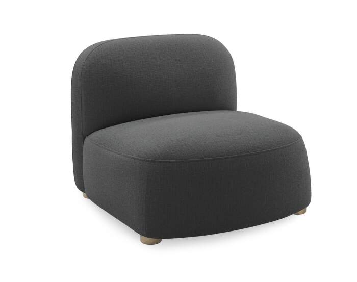 kreslo-Gem Lounge Chair, Brusvik 08 dark grey