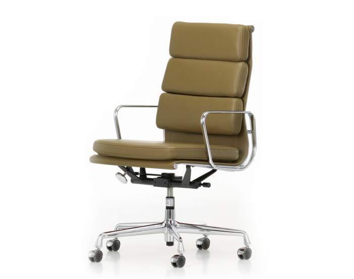 zidle-Soft Pad Chair EA 219, olive / chromed