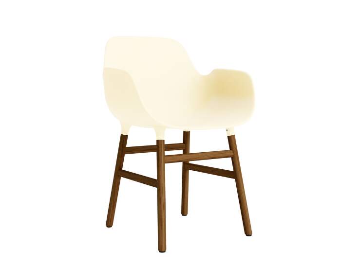 zidle-Form Armchair Walnut, cream