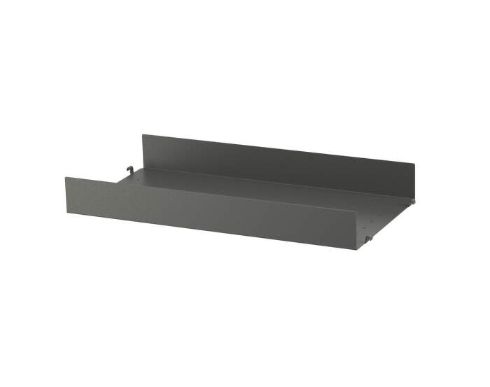 Police String Metal Shelf High Edge 58 x 30, dark grey
