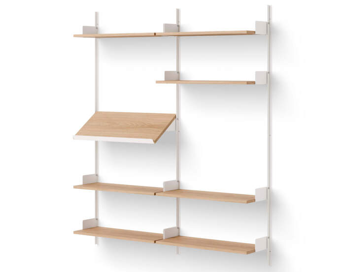 Policová sestava Living Shelf, oak/white
