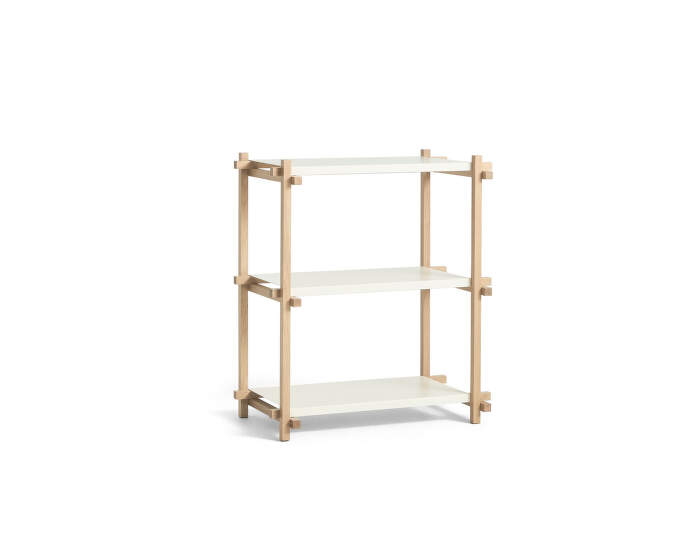 Policový systém Woody Column Low, almond white