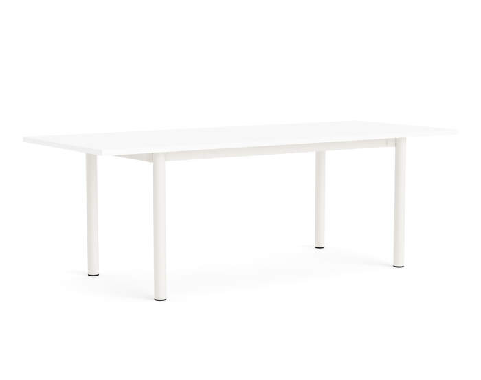 Stůl Annex Overhang 220x90, cream white/white laminate