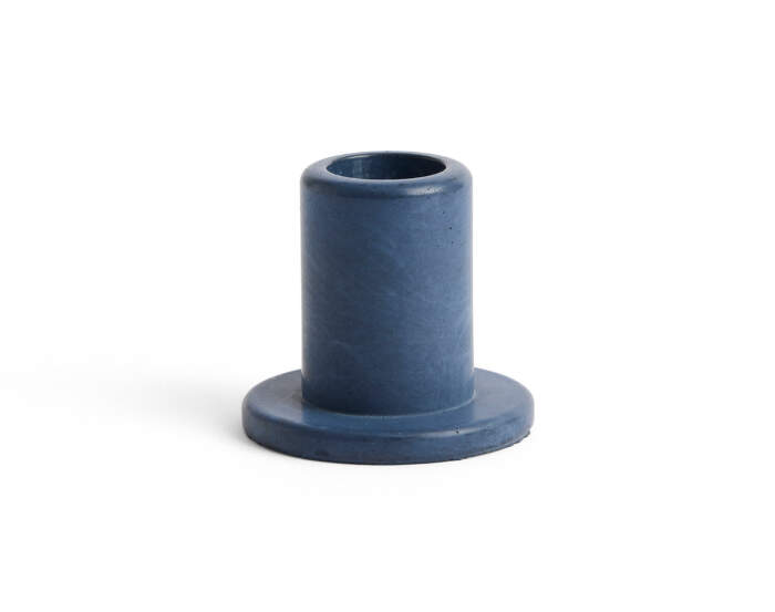 Svícen Tube Concrete Small, midnight blue