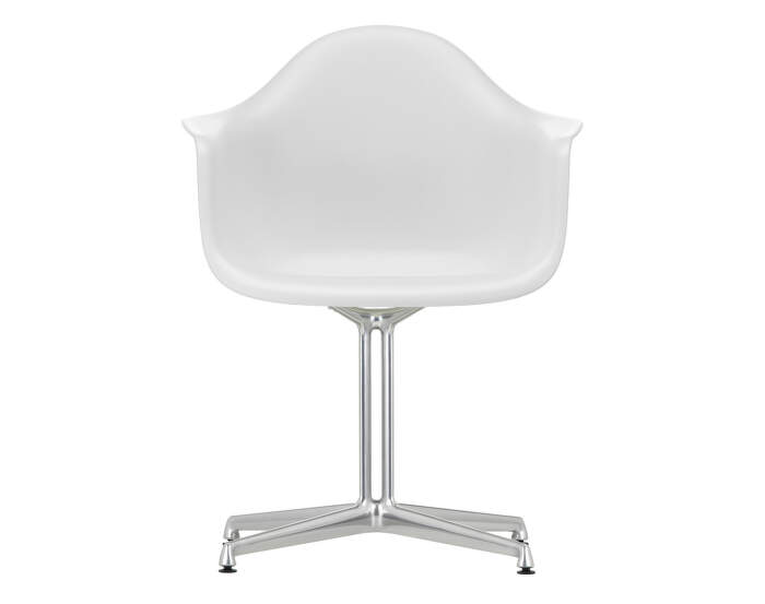 Židle Eames DAL, cotton white/polished aluminum