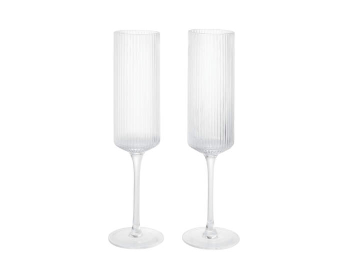 Sklenice na šampaňské Ripple Flutes set 2 ks, clear