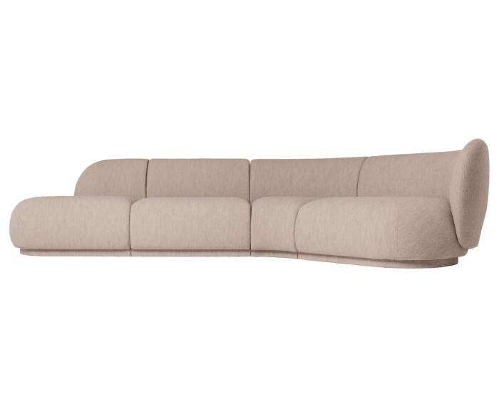 Rohová modulová pohovka Rico Soft Bouclé, natural
