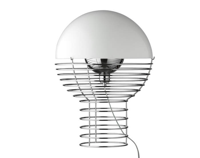 Stolní lampa Wire 40, chrome/white