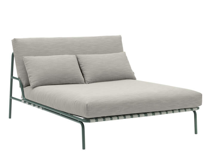 Lehátko Settle Lounge Bed bez područek, Ribbed Weave 2/dark green