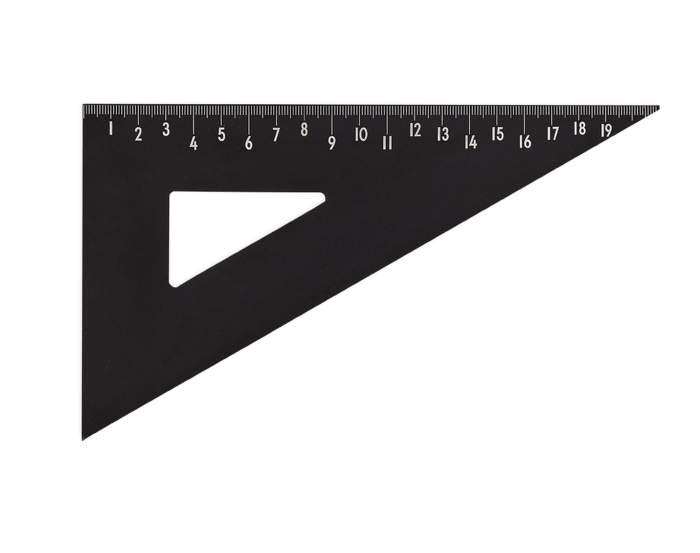 Kovové pravítko Design Letters, trojúhelník