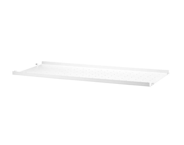 Police String Metal Shelf Low Edge 78 x 30, white