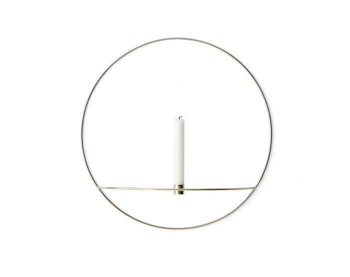 Nástěnný svícen POV Circle Candleholder L, silver