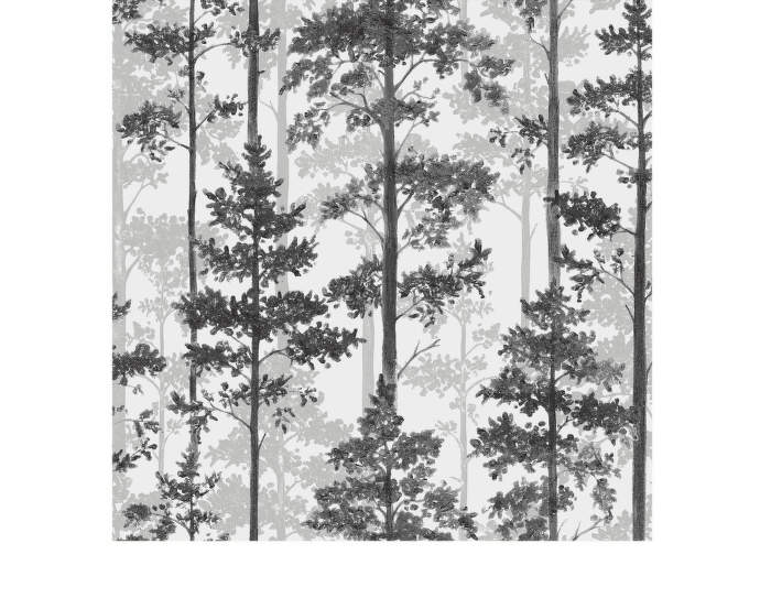 Tapeta Pine, white/black