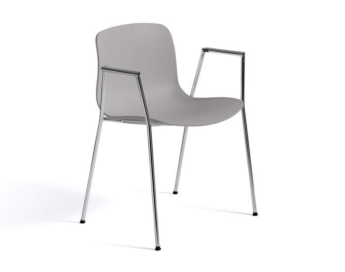 Židle AAC 18, chrome base, concrete grey