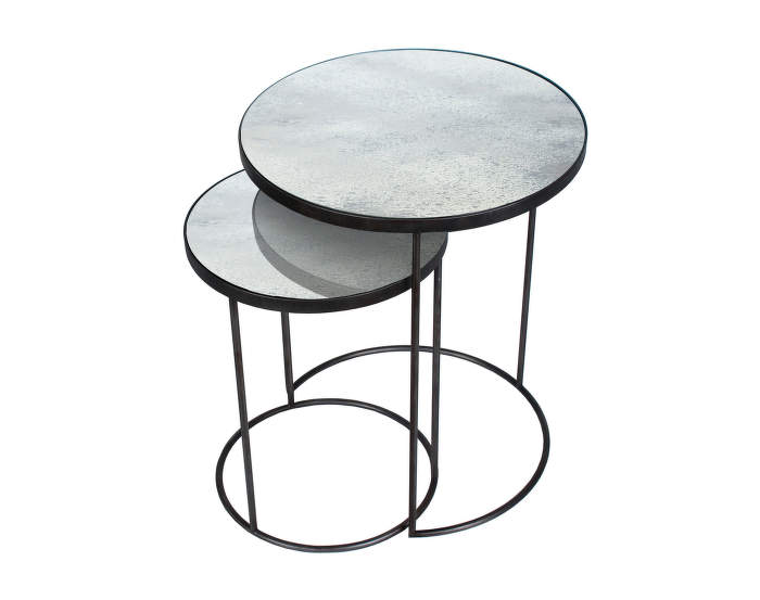 Nesting side table set, clear