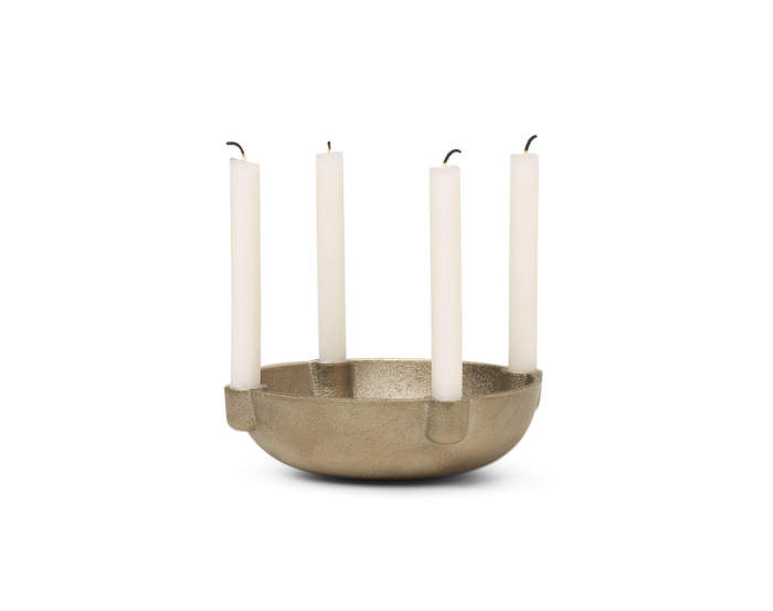 Bowl Candle Holder, brass