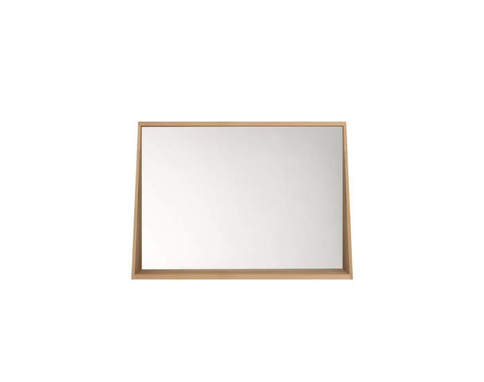 Qualitime wall mirror, 90 x 70 cm, oak